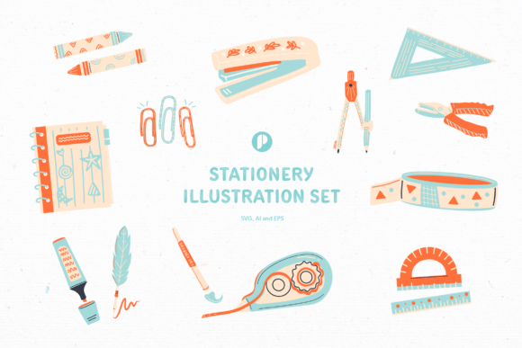 Bright Cute Stationery Graphics & Illustrations Review