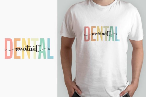 Dental Assistant Retro T-shirt Design: Graphics for Sellers