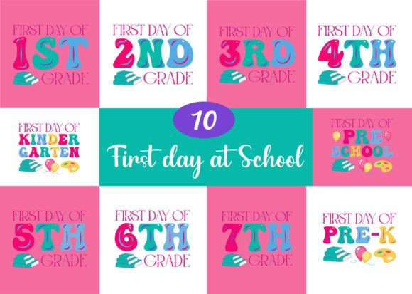 First Day at School Bundle: Graphics & Print Templates