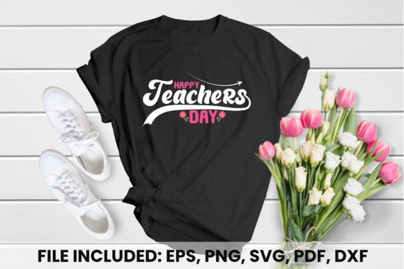 Happy Teachers Day T-shirt Design: Graphics for Branding