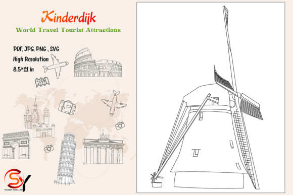 Kinderdijk Graphics for Coloring Pages Amp