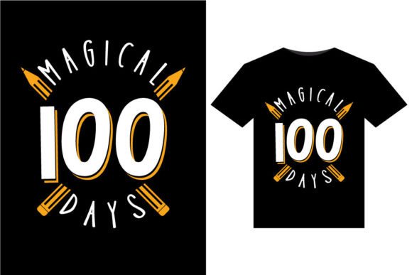 Magical 100 Days Graphics for T-Shirt Designs