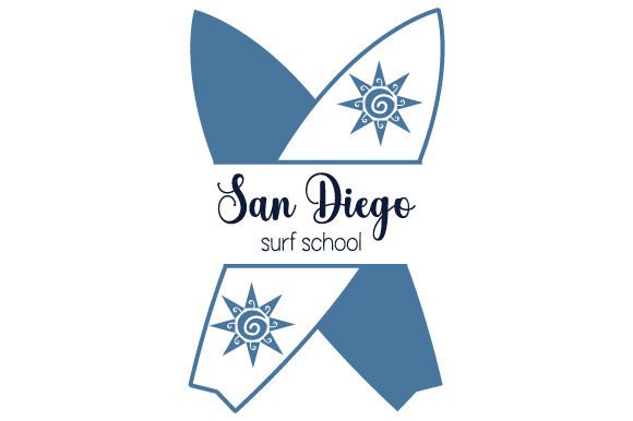 San Diego Surf Logo: Crafts & School Amp Ready