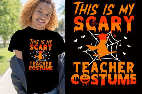 Scary Teacher Halloween Graphics for T-Shirt Designs