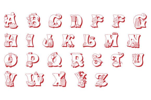 School TM Coloring Letter Pack: Graphics for Coloring Pages Amp