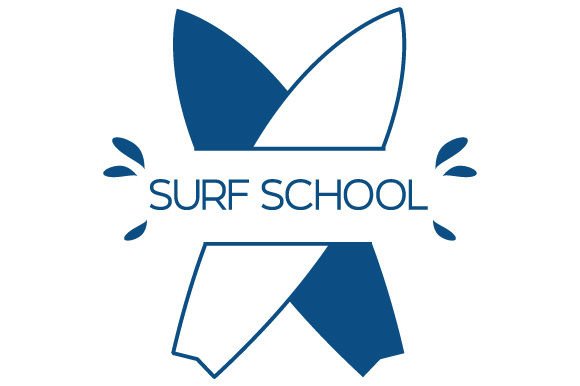 Surf School Logo for Crafts and School Amp Projects