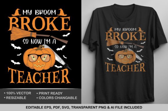 Teacher Halloween Graphics & Print Templates