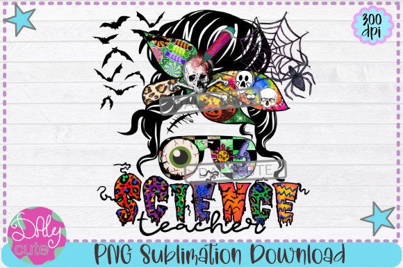 Teacher Halloween Sublimation Graphics for Print Templates